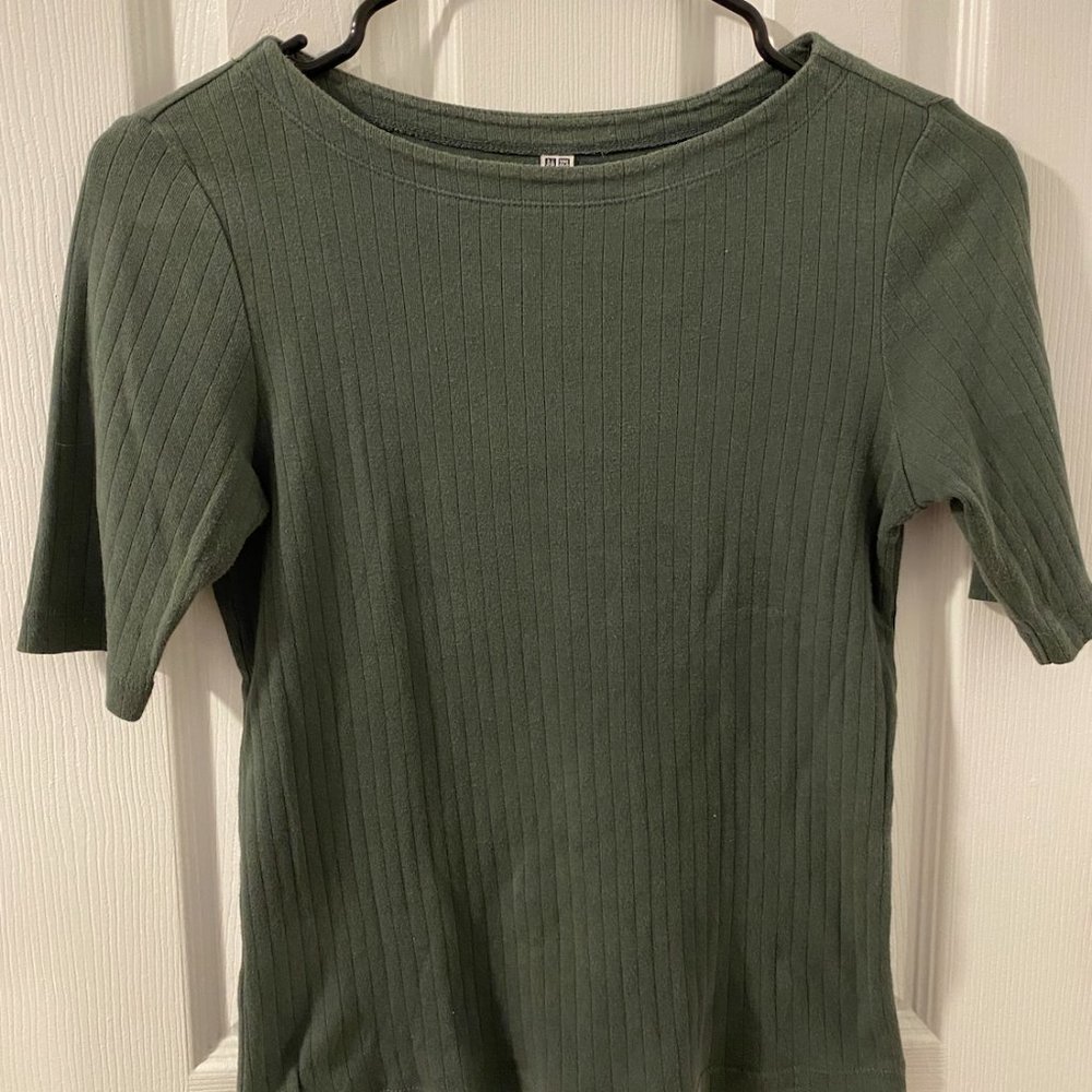 Unique UNIQLO Teal Shirt Purchased in Taiwan